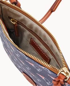 NFL Patriots North South Top Zip Crossbody Patriots -Online Sale Dooney & Bourke BL371G NJNVPATNPATR ALT2 1