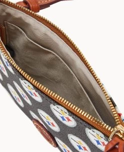 NFL Steelers Top Zip Crossbody Steelers -Online Sale Dooney & Bourke BL372G NJBLPATNSTLR ALT2 1
