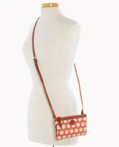 Collegiate Clemson University Large Slim Crossbody Clemson -Online Sale Dooney & Bourke BL373G AAORPATNCLM0 ALT4