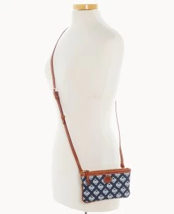MLB Rays Large Slim Crossbody Rays -Online Sale Dooney & Bourke BL373G MJNVPATNRAYS ALT4 1