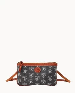 NFL Raiders Large Slim Crossbody Raiders -Online Sale Dooney & Bourke BL373G NJBLPATNRAID 1