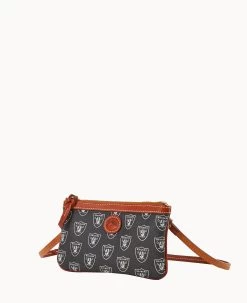 NFL Raiders Large Slim Crossbody Raiders -Online Sale Dooney & Bourke BL373G NJBLPATNRAID ALT1