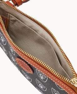 NFL Raiders Large Slim Crossbody Raiders -Online Sale Dooney & Bourke BL373G NJBLPATNRAID ALT2