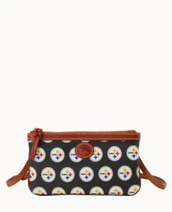NFL Steelers Large Slim Crossbody Steelers 19 NFL Steelers Large Slim Crossbody Steelers -Online Sale Dooney & Bourke BL373G NJBLPATNSTLR 2
