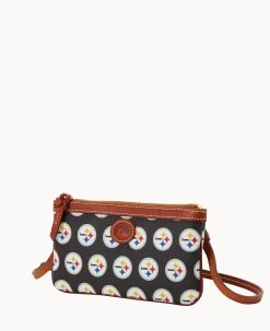 NFL Steelers Large Slim Crossbody Steelers 12 NFL Steelers Large Slim Crossbody Steelers -Online Sale Dooney & Bourke BL373G NJBLPATNSTLR ALT1