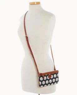 NFL Steelers Large Slim Crossbody Steelers 14 NFL Steelers Large Slim Crossbody Steelers -Online Sale Dooney & Bourke BL373G NJBLPATNSTLR ALT4