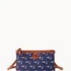 NFL Patriots Large Slim Crossbody Patriots -Online Sale Dooney & Bourke BL373G NJNVPATNPATR