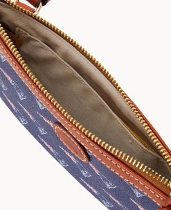 NFL Patriots Large Slim Crossbody Patriots -Online Sale Dooney & Bourke BL373G NJNVPATNPATR ALT2 1