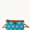 NFL Dolphins Large Slim Crossbody Dolphins 1 NFL Dolphins Large Slim Crossbody Dolphins -Online Sale Dooney & Bourke BL373G NJTQPATNDOLP