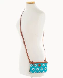 NFL Dolphins Large Slim Crossbody Dolphins 14 NFL Dolphins Large Slim Crossbody Dolphins -Online Sale Dooney & Bourke BL373G NJTQPATNDOLP ALT4
