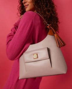 Wexford Leather Small Hobo Oyster 23 Wexford Leather Small Hobo Oyster -Online Sale Dooney & Bourke BWXFD2172 ILD lifestyle 1