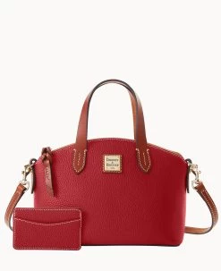 Pebble Grain Ruby Bag With Card Case Wine -Online Sale Dooney & Bourke M0177G P1RDPATN
