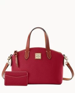 Pebble Grain Ruby Bag With Card Case Wine -Online Sale Dooney & Bourke M0177G P1WNPATN 1