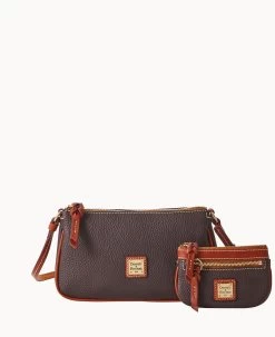 Pebble Grain Lexi Crossbody Chr(38) Small Coin Case Brown Tmoro -Online Sale Dooney & Bourke M1400G AWBMPATNLING 2