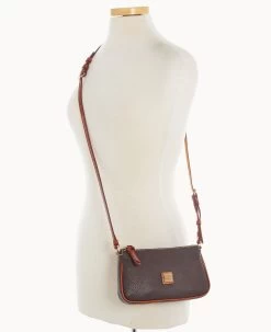 Pebble Grain Lexi Crossbody Chr(38) Small Coin Case Brown Tmoro -Online Sale Dooney & Bourke M1400G AWBMPATNLING ALT4 1