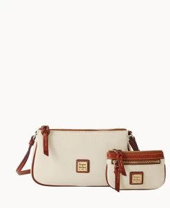 Pebble Grain Lexi Crossbody Chr(38) Small Coin Case Brown Tmoro -Online Sale Dooney & Bourke M1400G AWBOPATNLING