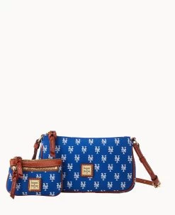 MLB Mets Lexi Crossbody Sm Coin Case METS -Online Sale Dooney & Bourke M1400G MJBUPATNMETS 1
