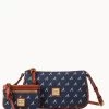 MLB Braves Lexi Crossbody Sm Coin Case BRAVES -Online Sale Dooney & Bourke M1400G MJNVPATNBRVE