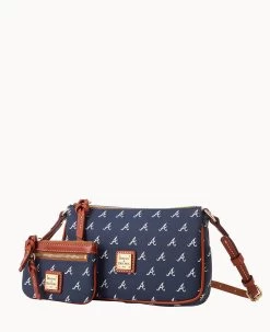 MLB Braves Lexi Crossbody Sm Coin Case BRAVES 12 MLB Braves Lexi Crossbody Sm Coin Case BRAVES -Online Sale Dooney & Bourke M1400G MJNVPATNBRVE ALT1
