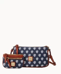 MLB Brewers Lexi Crossbody Sm Coin Case BREWERS -Online Sale Dooney & Bourke M1400G MJNVPATNBRWS 1