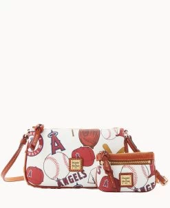 MLB Angels Lexi Crossbody Sm Coin Case ANGELS -Online Sale Dooney & Bourke M1400G QUMWPATNANGL 2