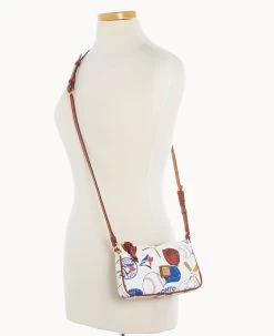 MLB Blue Jays Lexi Crossbody Sm Coin Case BLUE JAYS -Online Sale Dooney & Bourke M1400G QUMWPATNBJAY ALT4 1