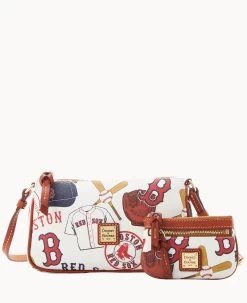 MLB Red Sox Lexi Crossbody Sm Coin Case RED SOX -Online Sale Dooney & Bourke M1400G QUMWPATNRDSX 2
