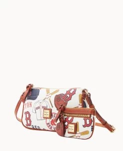 MLB Red Sox Lexi Crossbody Sm Coin Case RED SOX -Online Sale Dooney & Bourke M1400G QUMWPATNRDSX ALT1 1