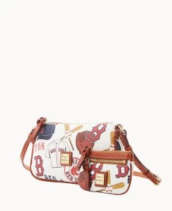 MLB Red Sox Lexi Crossbody Sm Coin Case RED SOX -Online Sale Dooney & Bourke M1400G QUMWPATNRDSX ALT1