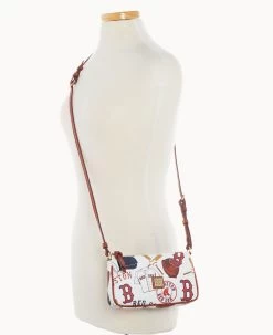 MLB Red Sox Lexi Crossbody Sm Coin Case RED SOX -Online Sale Dooney & Bourke M1400G QUMWPATNRDSX ALT4