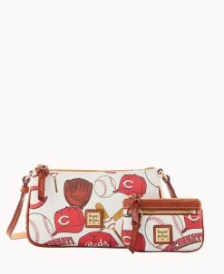 MLB Reds Lexi Crossbody Sm Coin Case REDS -Online Sale Dooney & Bourke M1400G QUMWPATNREDS 1