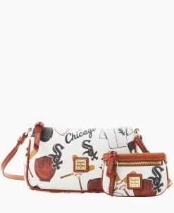 MLB White Sox Lexi Crossbody Sm Coin Case WHITE SOX 15 MLB White Sox Lexi Crossbody Sm Coin Case WHITE SOX -Online Sale Dooney & Bourke M1400G QUMWPATNWHSX 1