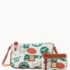 NFL Jets Lexi Crossbody Sm Coin Case JETS -Online Sale Dooney & Bourke M1400G QWMWPATNJETS