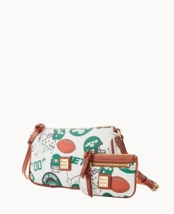 NFL Jets Lexi Crossbody Sm Coin Case JETS -Online Sale Dooney & Bourke M1400G QWMWPATNJETS ALT1