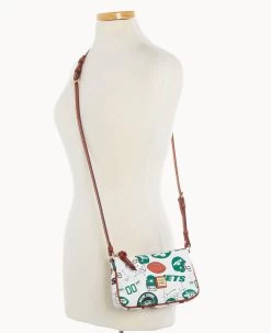 NFL Jets Lexi Crossbody Sm Coin Case JETS -Online Sale Dooney & Bourke M1400G QWMWPATNJETS ALT4