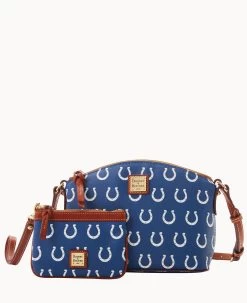 NFL Colts Suki Crossbody Med Wristlet COLTS 25 NFL Colts Suki Crossbody Med Wristlet COLTS -Online Sale Dooney & Bourke M1696G NJBUPATNCOLT ALT4 1