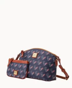 NFL Texans Suki Crossbody Med Wristlet TEXANS -Online Sale Dooney & Bourke M1696G NJNVPATNTEXA ALT1 1