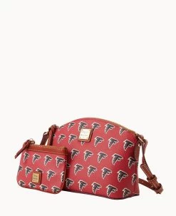 NFL Falcons Suki Crossbody Med Wristlet FALCONS 19 NFL Falcons Suki Crossbody Med Wristlet FALCONS -Online Sale Dooney & Bourke M1696G NJRDPATNFALC ALT1 1