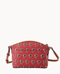 NFL Falcons Suki Crossbody Med Wristlet FALCONS 16 NFL Falcons Suki Crossbody Med Wristlet FALCONS -Online Sale Dooney & Bourke M1696G NJRDPATNFALC ALT3
