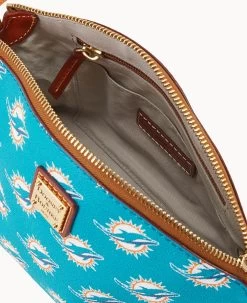 NFL Dolphins Suki Crossbody Med Wristlet DOLPHINS 17 NFL Dolphins Suki Crossbody Med Wristlet DOLPHINS -Online Sale Dooney & Bourke M1696G NJTQPATNDOLP ALT2