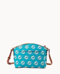NFL Dolphins Suki Crossbody Med Wristlet DOLPHINS 24 NFL Dolphins Suki Crossbody Med Wristlet DOLPHINS -Online Sale Dooney & Bourke M1696G NJTQPATNDOLP ALT3 1