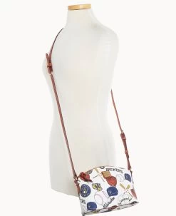 MLB Brewers Suki Crossbody Med Wristlet BREWERS -Online Sale Dooney & Bourke M1696G QUMWPATNBRWS ALT4 1