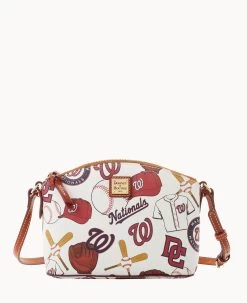 MLB Nationals Suki Crossbody Med Wristlet NATIONALS -Online Sale Dooney & Bourke M1696G QUMWPATNNTNL 1