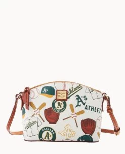 MLB Oakland A's Suki Crossbody Med Wristlet ATHLETICS -Online Sale Dooney & Bourke M1696G QUMWPATNOAKA 2