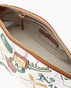 MLB Oakland A's Suki Crossbody Med Wristlet ATHLETICS -Online Sale Dooney & Bourke M1696G QUMWPATNOAKA ALT2