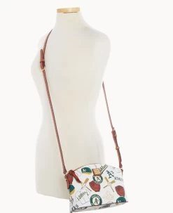 MLB Oakland A's Suki Crossbody Med Wristlet ATHLETICS -Online Sale Dooney & Bourke M1696G QUMWPATNOAKA ALT5