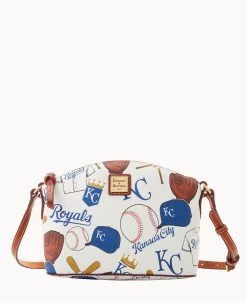 MLB Royals Suki Crossbody Med Wristlet ROYALS -Online Sale Dooney & Bourke M1696G QUMWPATNRYLS 1