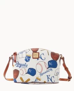 MLB Royals Suki Crossbody Med Wristlet ROYALS -Online Sale Dooney & Bourke M1696G QUMWPATNRYLS 2