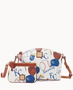 MLB Royals Suki Crossbody Med Wristlet ROYALS -Online Sale Dooney & Bourke M1696G QUMWPATNRYLS ALT4