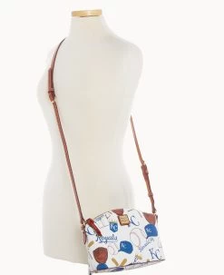 MLB Royals Suki Crossbody Med Wristlet ROYALS -Online Sale Dooney & Bourke M1696G QUMWPATNRYLS ALT5